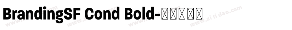 BrandingSF Cond Bold字体转换